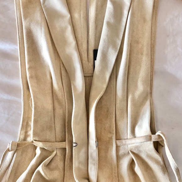 🌻HP🌻 BCBGMAXAZRIA GAIA OPEN TIE DUSTER VEST - Picture 11 of 13